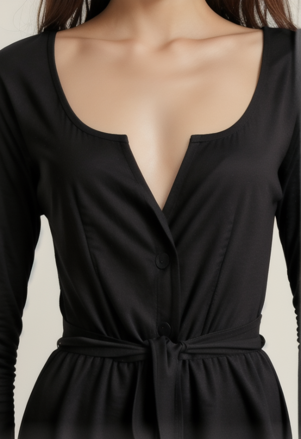 Patchwork Lace Buttoned Long Sleeve Tee